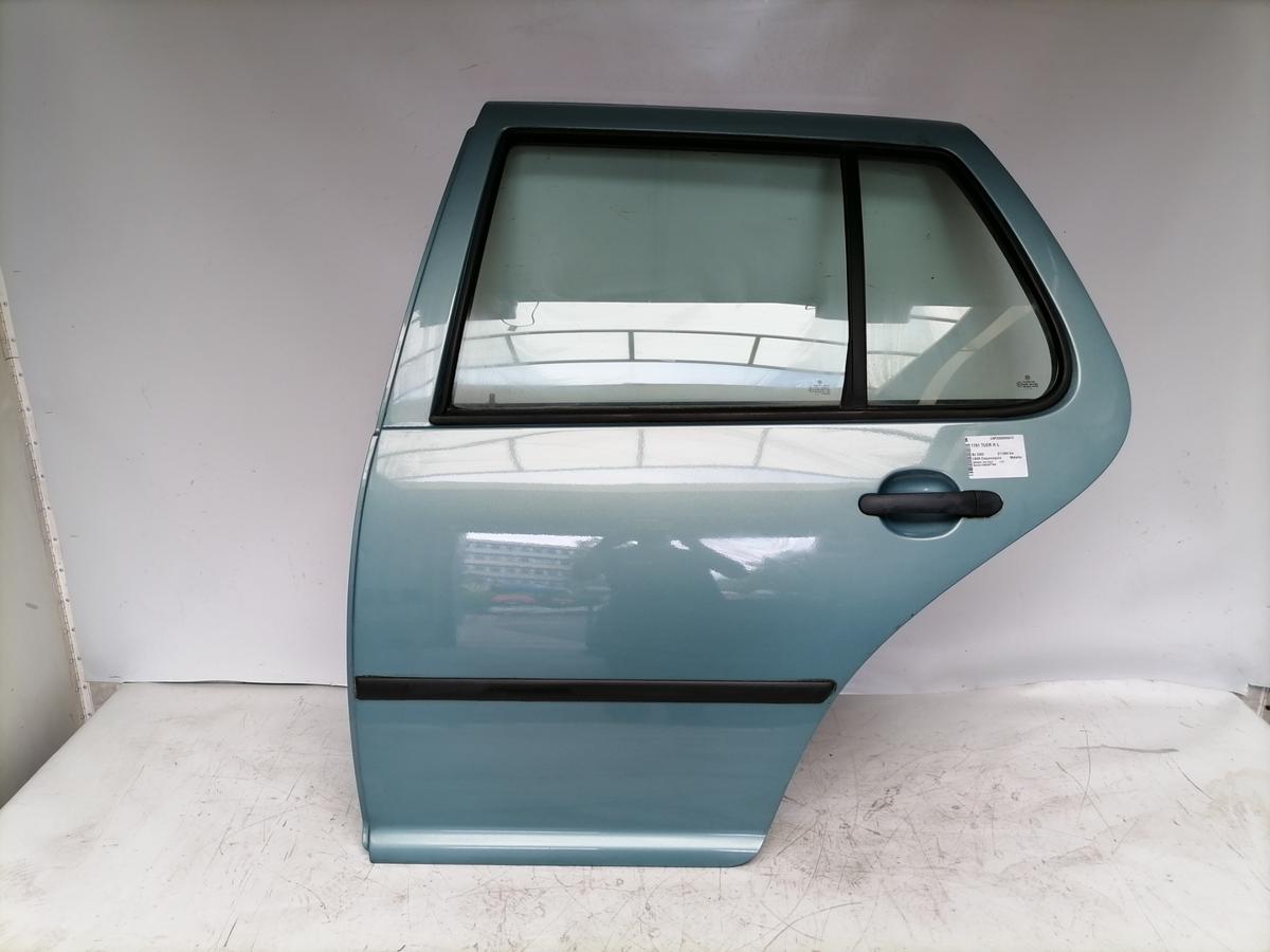 VW Golf 4 original T&uuml;r hinten links LB6N Elegancegr&uuml;n Metallic Rohbau BJ03